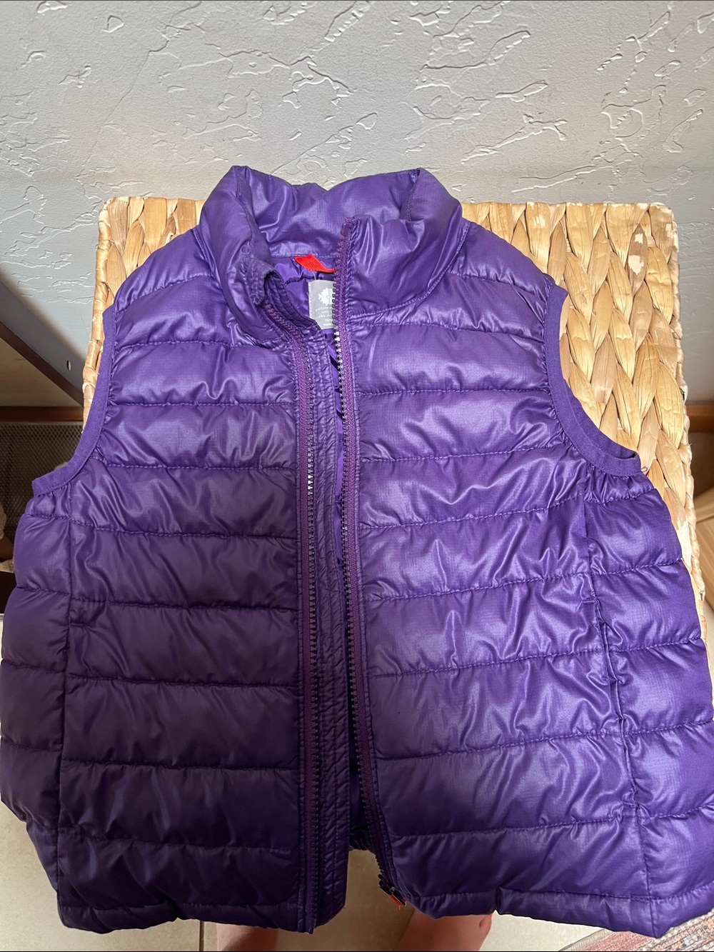 Primary 6-7 Kids Purple Puffer Vest - Lightweight Quilted Jacket